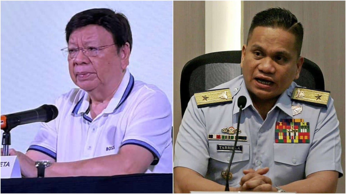 PHOTO: Rodante Marcoleta and Jay Tarriela FOR STORY: Marcoleta grills Tarriela after backlash on ‘no such thing’ as WPS quip