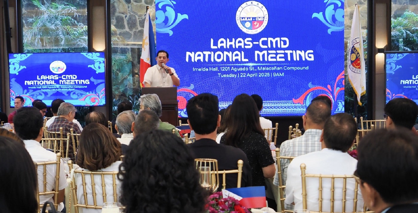 GATHERING FORCES Speaker Martin Romualdez, in his messageas Lakas-CMD president, calls on party members to help score a landslide victory for the 11-member Alyansa senatorial slate during a meeting held in Malacañang on Tuesday.
